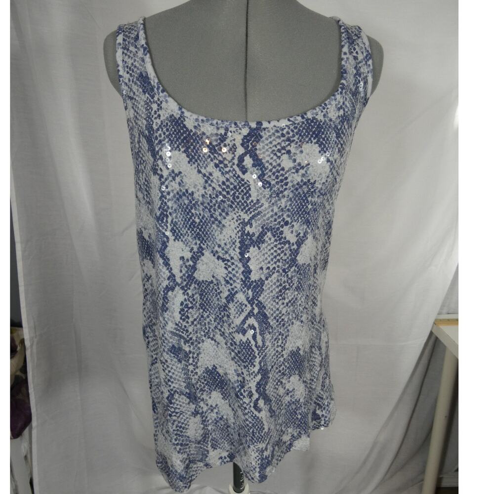 Old Navy Women's XL Snake Print Sequined Tank Top Casual